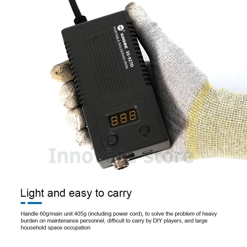 Stazione di saldatura Mini Digital SUNSHINE SS-927D stazione di saldatura a temperatura costante intelligente portatile riscaldamento rapido in 8 S