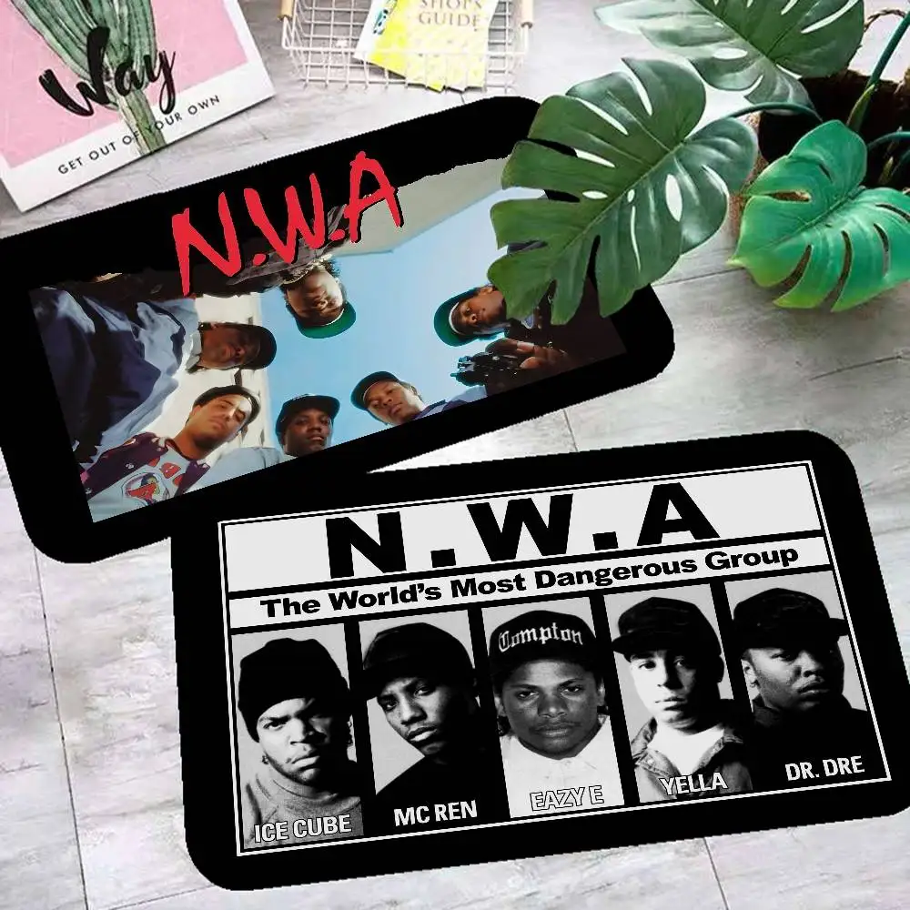 Classic Hip-Hop Group N-W-A Bathroom Mat Kids Room Bedroom Decoration Balcony Anti-Slip Doormat Living Room Welcome Rug
