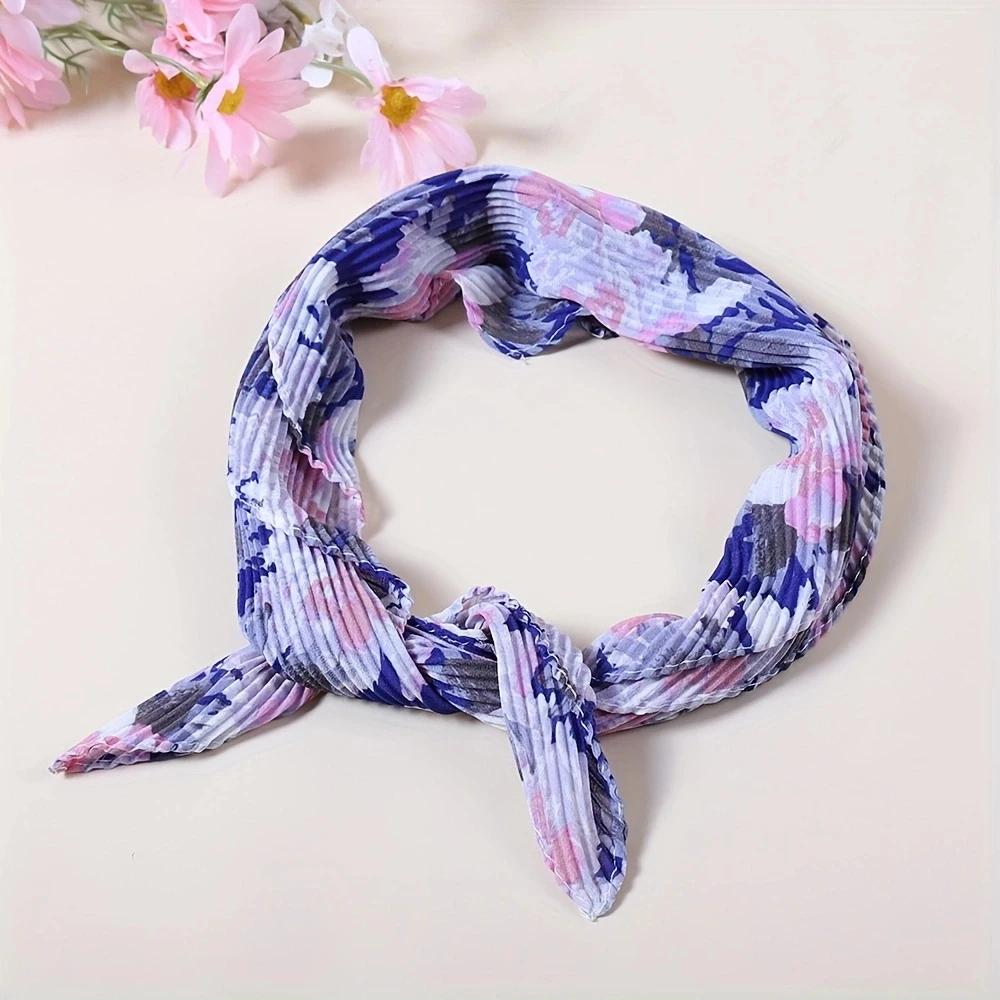 Fashion New Cotton and Linen Printed Small Square Towel for Women All-match Decorative Silk Scarf Shawl