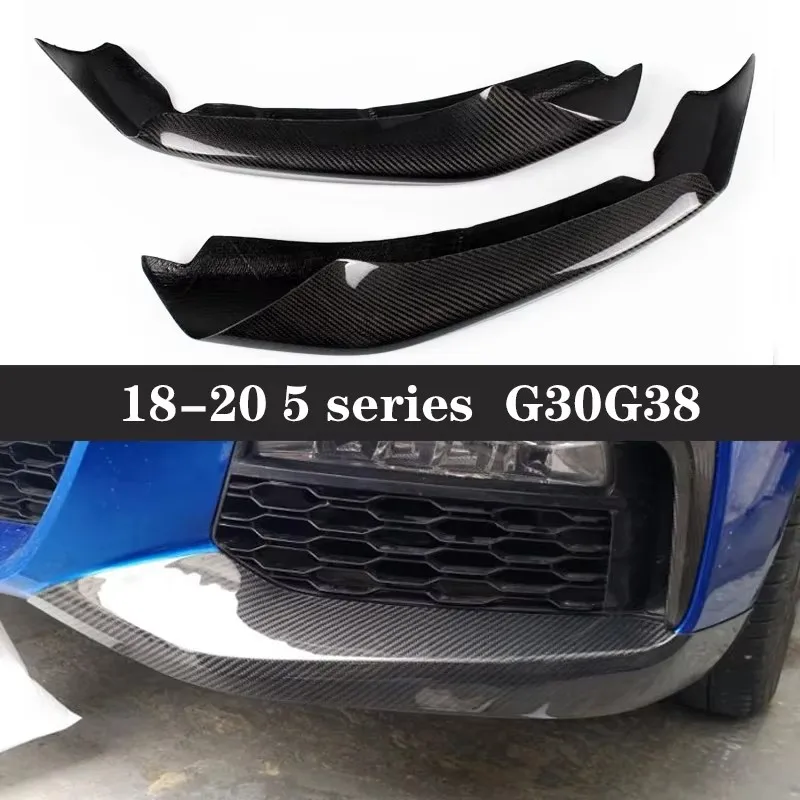 For BMW 5 serie G30 G38 2017-2020 Carbon Fiber wrap angle Car Front Bumper Splitter Corner Trim Cover Front Chin Car Accessories