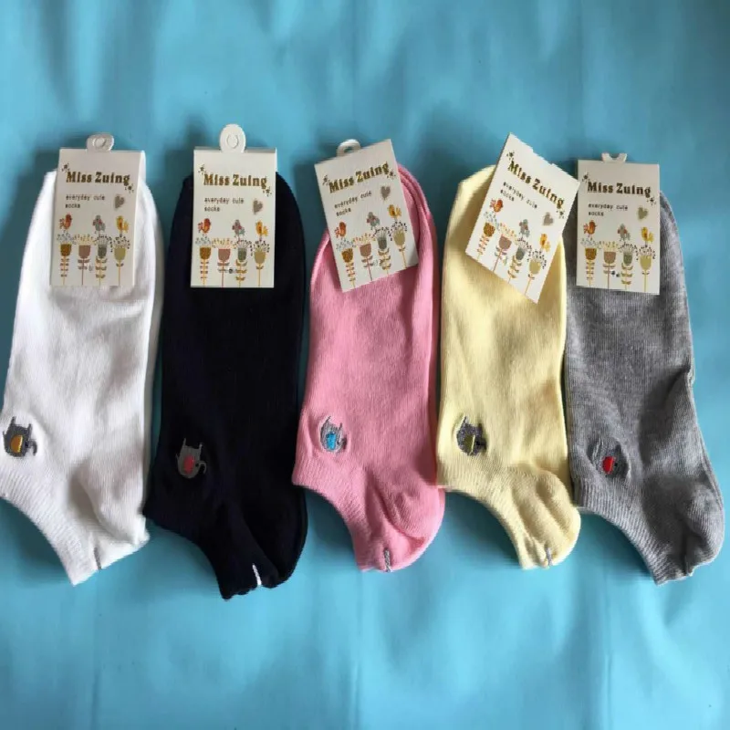 High Quality Cute Elephant Women Socks Creative Casual Cotton Funny Animals Socks Female Girl Ankle Sock Hosiery Sox 5pair/lot