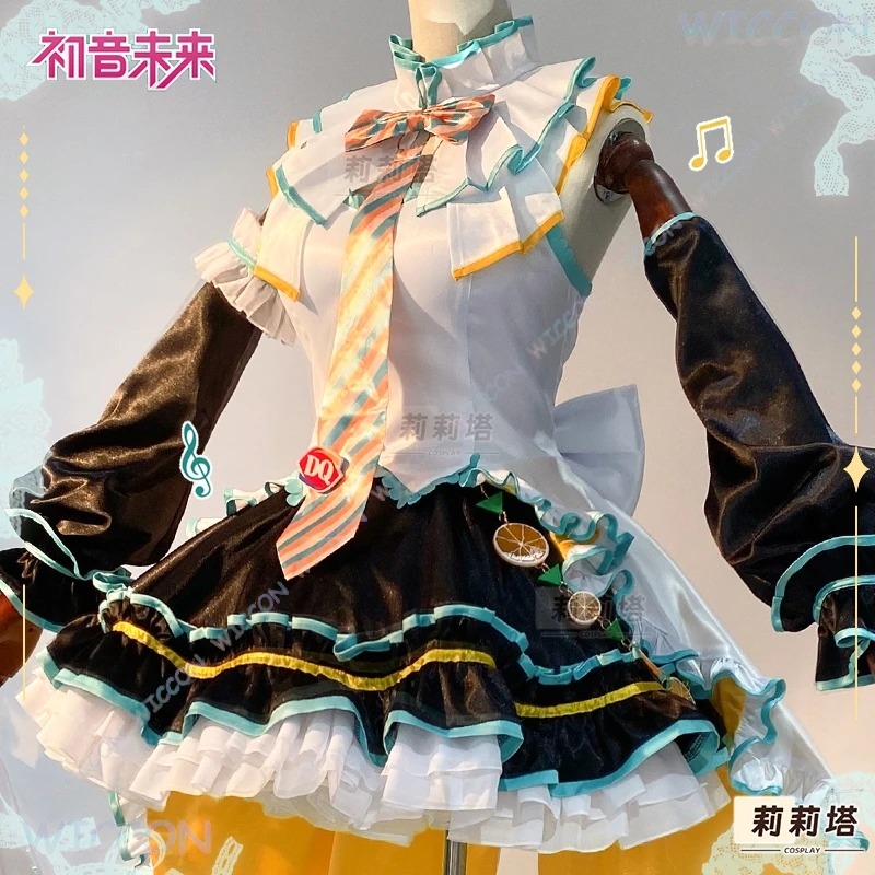 

Project Sekai Colorful Stage Collaboration Mikuku DQIce Cream Cosplay Costume Anime Outfit Female Cute Dress Halloween Christmas