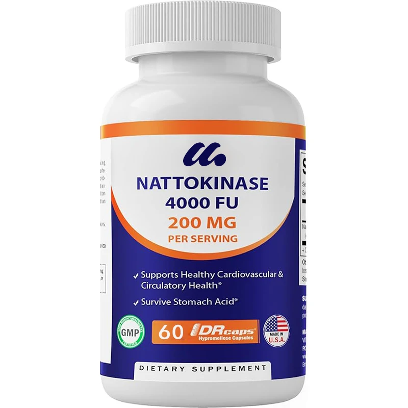 

Vitamin Nattokinase Supplement - Surviving Gastric Acid - Non GMO and Gluten-60 Tablets