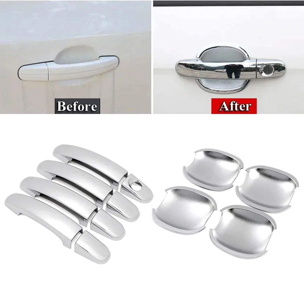 For Ford Escape Kuga 2013-2016 Chrome Door Handle Covers & Door Bowl Covers Car Styling Decorate 2014 2015