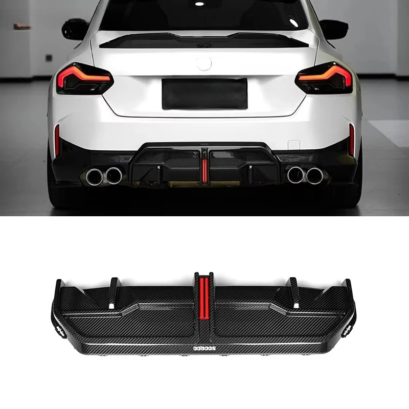 

G42 230i M240i Dry Carbon Fiber Rear Diffuser SOOQOO Style There are LED lights for 2 Series G42 2022+