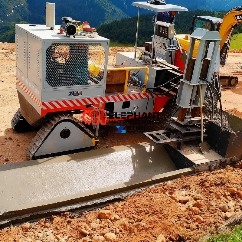 Concrete Curb Forming Machine Slip Form Curb Paver Asphalt and Concrete Curbing Equipment for Infrastructure Projects