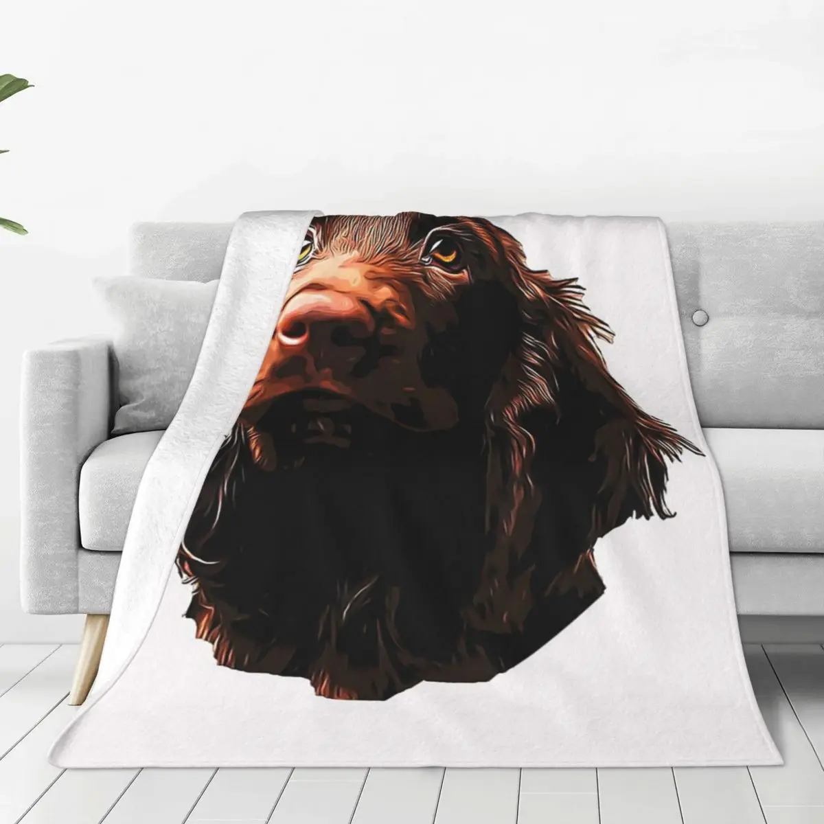 Field Spaniel Stunning Dog Blanket Fleece Multi-function Sofa Throw Blankets For Home Bedroom Travel Throws Bedspread Quilt