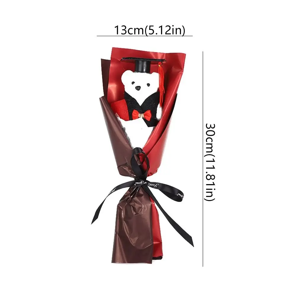 Buquê de animais chique, buquê de urso de formatura, desenho animado, elegante, doutorado, brinquedo adorável, presente de formatura, festa de aniversário
