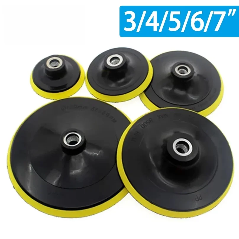 

3/4/5/6/7inch Backing Pad Sanding Holder Disc Hook and Loop Polishing Backer Plate Drill Rod M10 M14 for Polisher Grinding Tools