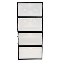 4 Pcs Shoe Box Storage Drawers for Clothes Cabinet Home Shoes Container Waterproof Case Miss