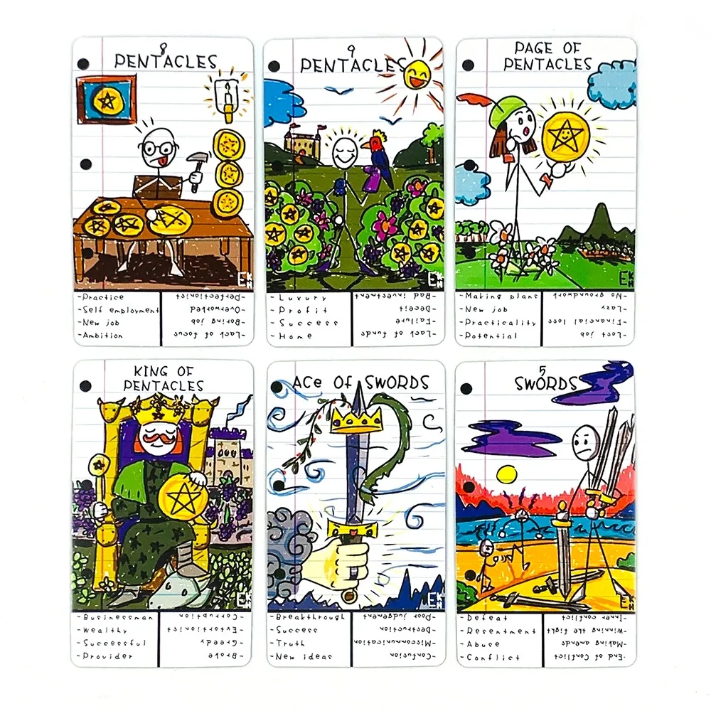 -Tarot Cards A 78PCS Cards English Visions Fate Divination Edition Borad Playing Games Halloween and Christmas Games..