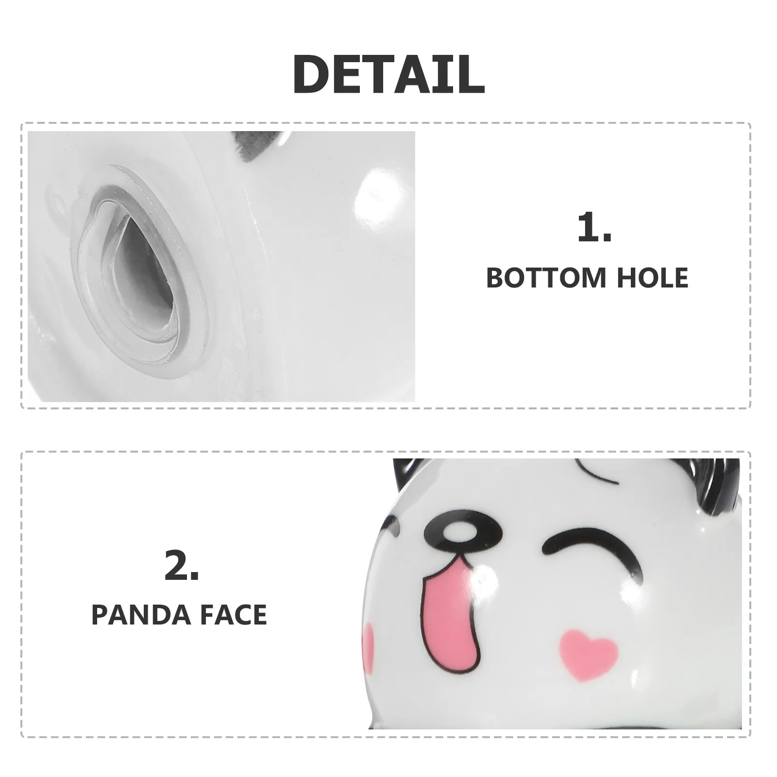 

Panda Ceramic Condiment Jar Multipurpose Spice Container Safe Strong Tightly Sealed Versatile Design Salt and Pepper Shakers