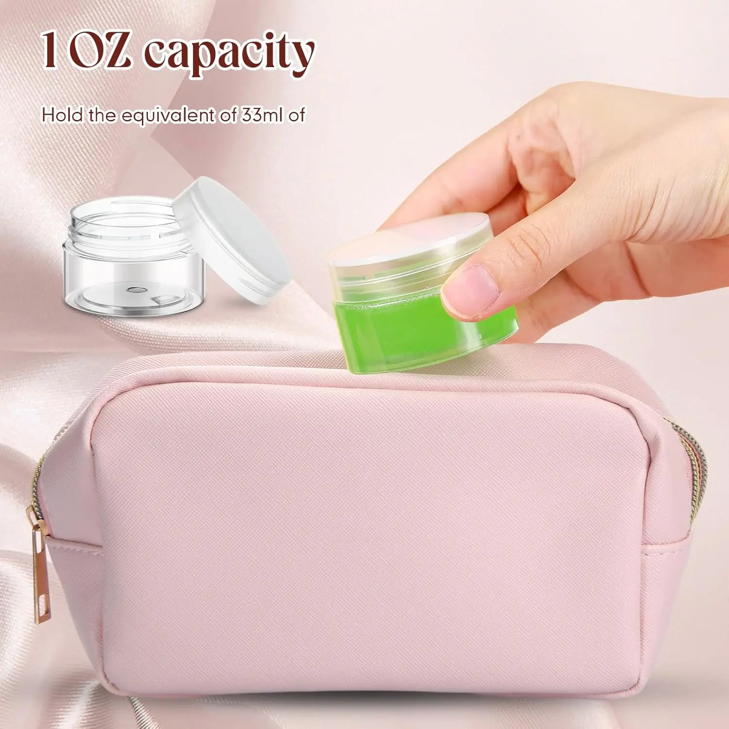 20 Stück 2/3/5/10/15/20g Plastikdosen mit Deckeln, Mini-Kosmetikbehälter mit breiter Öffnung für Lotion, Creme, Make-up, Reiseaufbewahrung – Detail 8