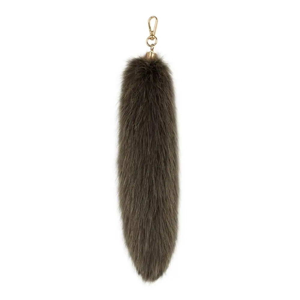 Long Hair Fur Tails Pendant Bag Charms Keys Holder Tail Hanging Keychain Fluffy Ornament Tail Keyring Purse Handbag