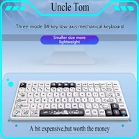 Yk75 75% Layout 84 Key Wireless Mechanical Keyboard Rgb Light Effect Low Axis Ultra Thin Body Compatible Windows/Mac/Android Ios