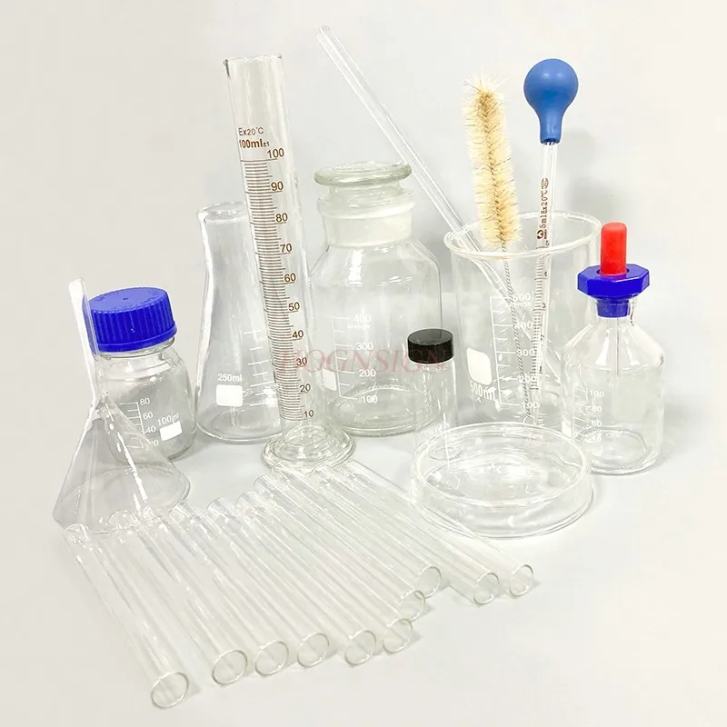 

Experimental set: conical flask, rubber tip straw, beaker, measuring cylinder, test tube, chemical glass equipment, one set