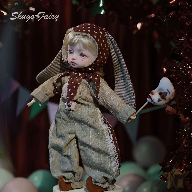 Shugafairy Joker 1/6 bjd Puppe Halloween Clown Stil Party Zirkus Performer Halbmaske hochwertige Kugelgelenk Puppen Spielzeug