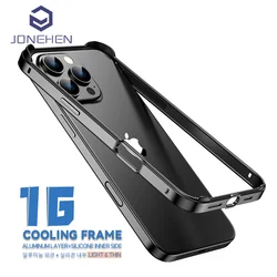 Luxury Silicone Frame Hybrid Light Aluminum Bumper Case For iPhone 11 12 13 14 Plus 15 16 Pro Max Protective Alloy Accessories