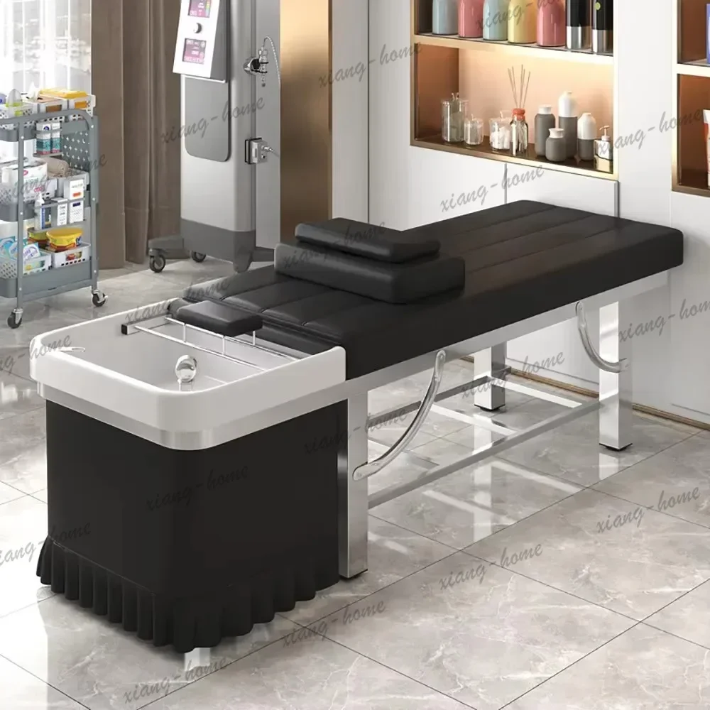 LJY Luxury Premium Shampoo Bed Modern Unique Simple Nordic Shampoo Recliner Luxury Ergonomic Cadeira De Barbearia Salon Furnitur
