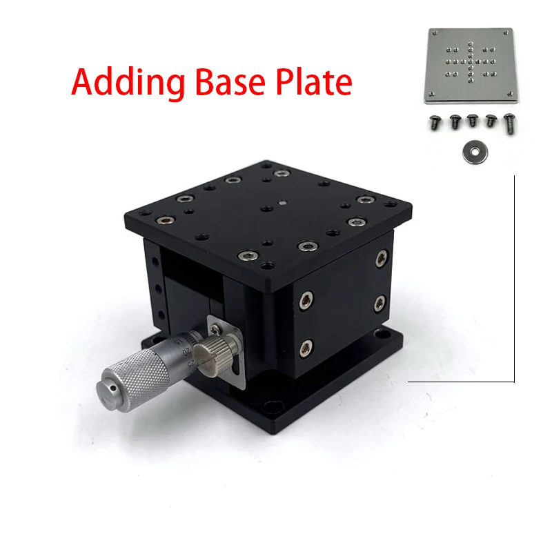 

LZ60-2 Z-axis Fine Tuning Slide Precision Optical Slide Manual Rotation Platform 60x60mm