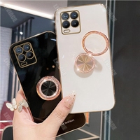 Diamond Bling Ring Holder Case For Oppo Realme 8 Pro 5 5i 6i 8i 9 9i 10 C21 C21Y C25Y C33 C35 C55 Pro Stand Cover