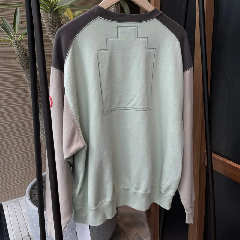 Fashion Street Sweatshirts Color Blocking Patchwork Cotton CAVEMPT Round Neck Pullover Oversize CE Men Women Hoody Tops