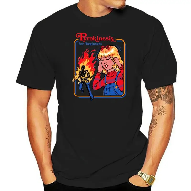 Pyrokinesis For Beginners Tee Men Graphic Short Sleeve Soft Cotton T-shirt O Neck T Shirts Custom Print Tshirt Clothing 4XL 5XL