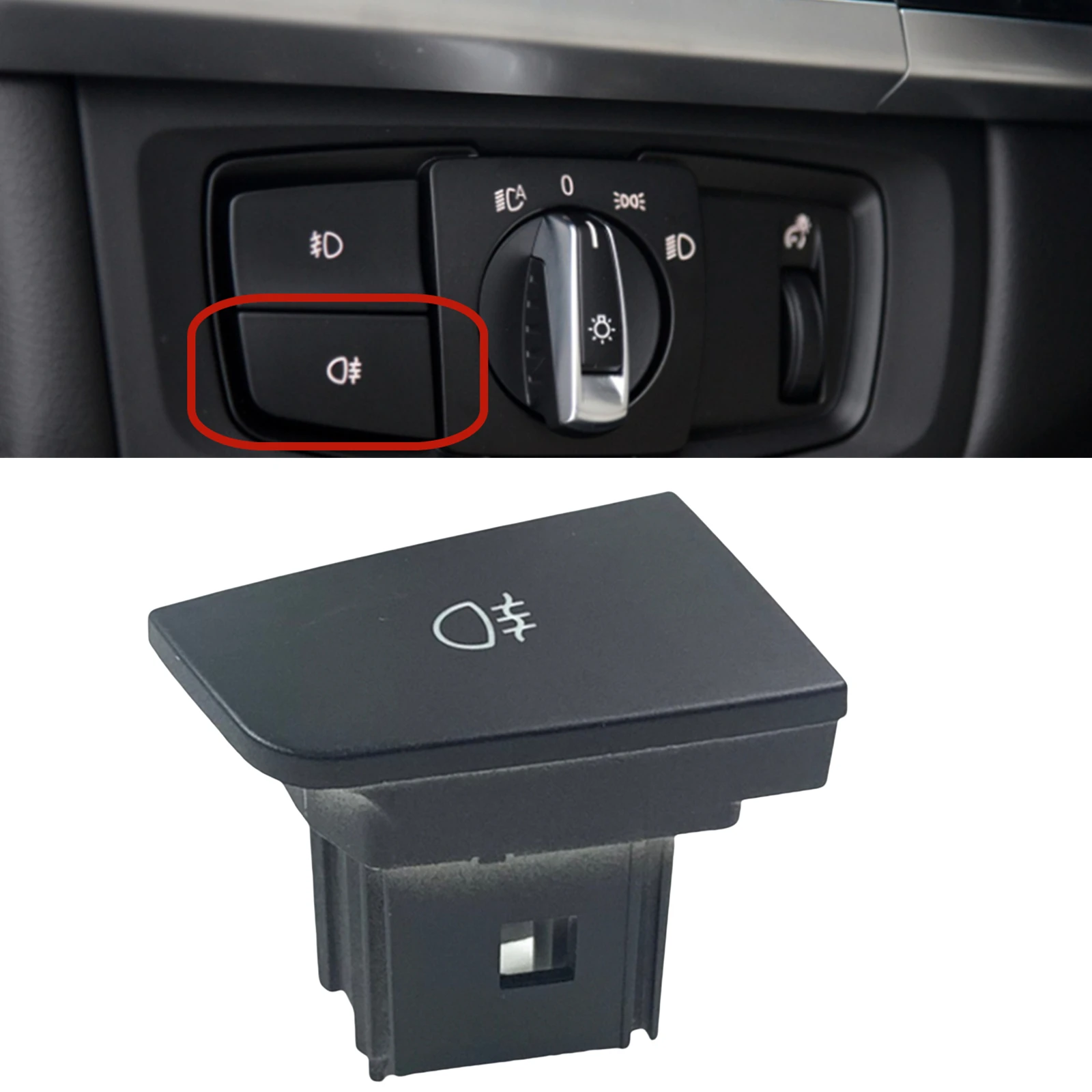 Car Interior Fog Lamp Switch Control Headlight Button For BMW X5 F15 X5M F85 X6 F16 X6M F86 2 Series Touring F45 F46