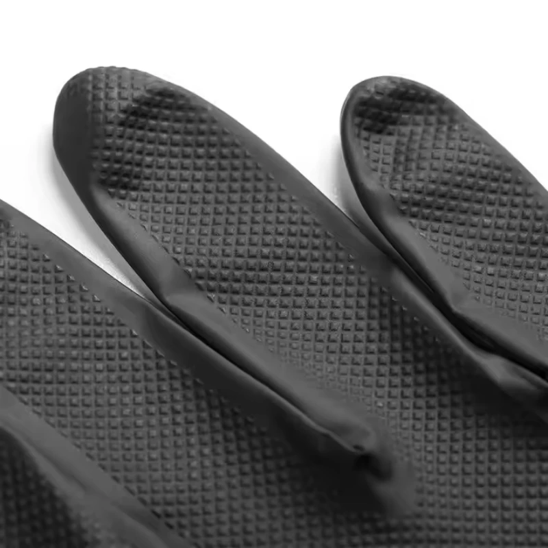 2–100 Stück 8 mm robuste industrielle schwarze Nitrilhandschuhe, erhöhte Diamantstruktur, latexfrei für mechanische Sicherheits- und Arbeitshandschuhe – Detail 16