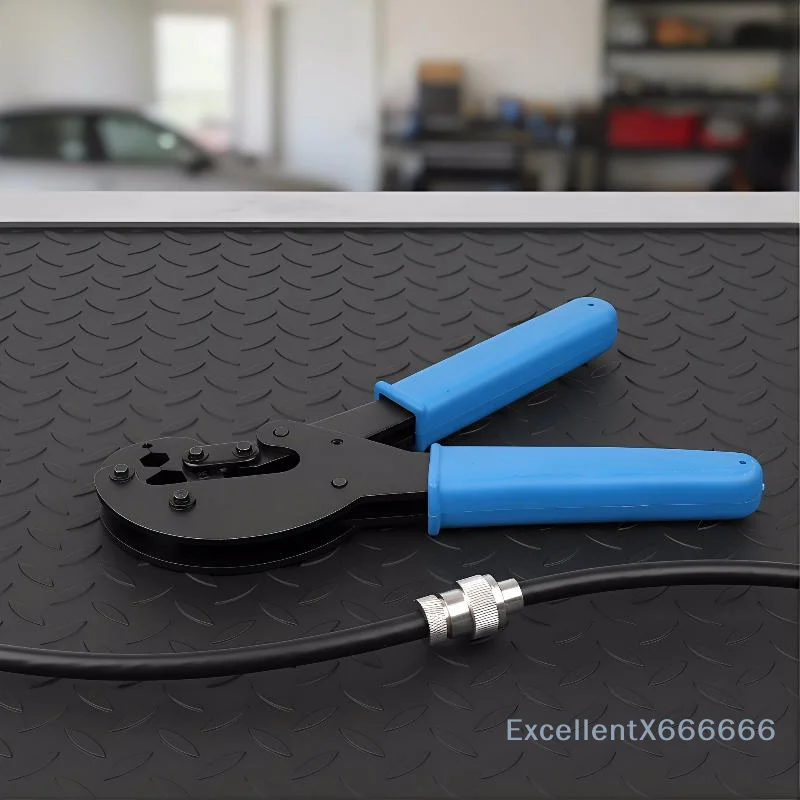 Alicate de Acero para Crimpar Cables Coaxiales RG6 RG11, Herramienta para Conectores F, Diseño Multifuncional y Duradero para Proyectos de Cableado Doméstico