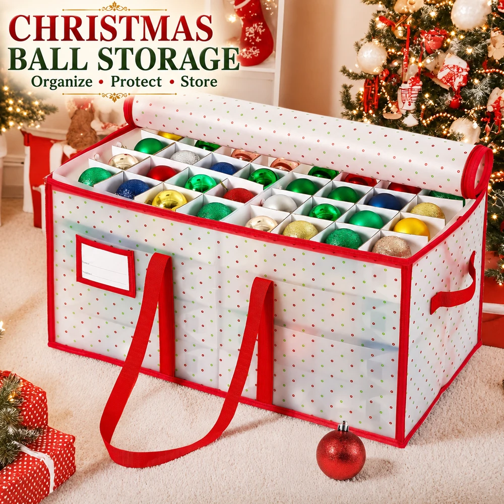 Baubles Storage Box Christmas Balls Storage Xmas Tree Decorations Organizer Bauble Storage Divider Toys Storage Box