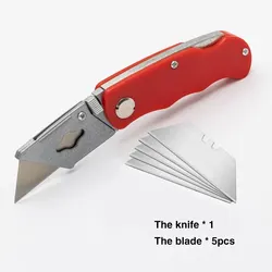 Utility Knife Retractable Sharp Cut Heavy Duty Steel Break 18mm Blade Paper Cut Electrician Utility Knife