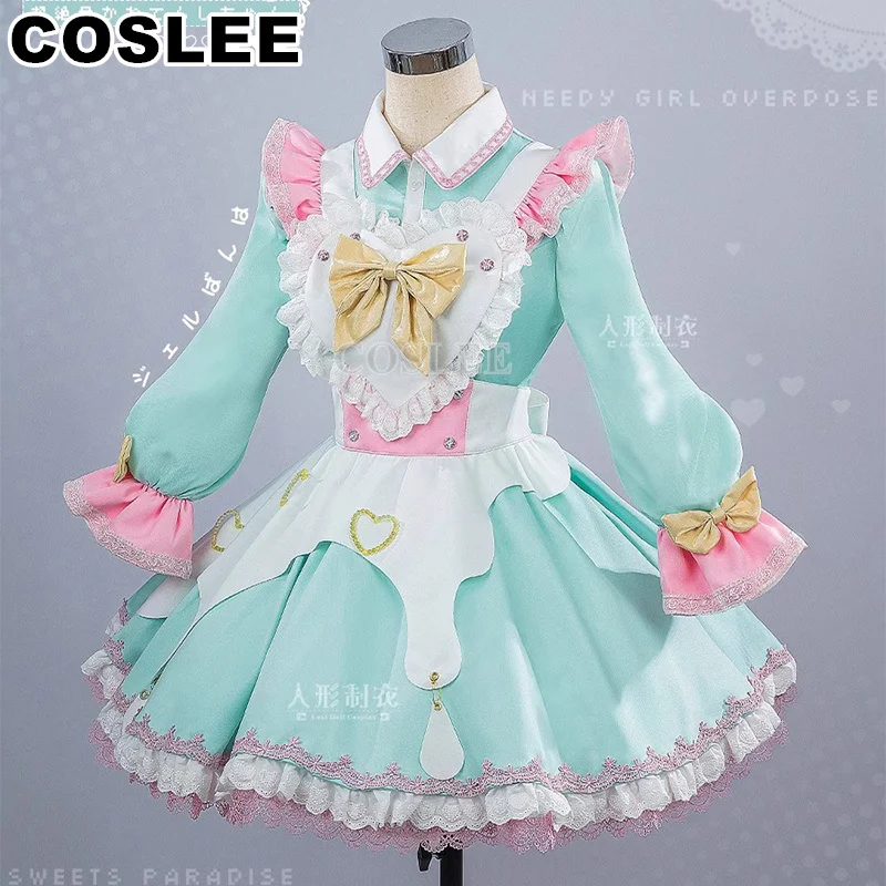 

COSLEE Game NEEDY GIRL OVERDOSE OMGkawaiiAngel KAngel Lovely Maid Dress Uniform Game Suit Cosplay Costume Halloween Women Party