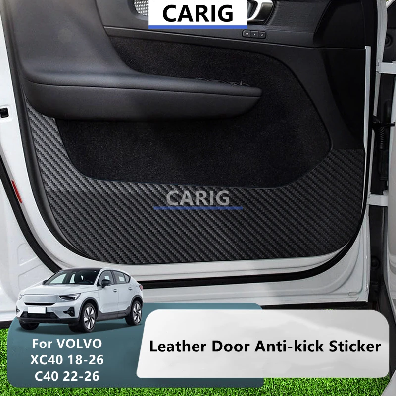 

For VOLVO XC40/C40 18-26 Leather Door Anti-kick Sticker Modified Car Interior Protection Film Modification Accessories Refit