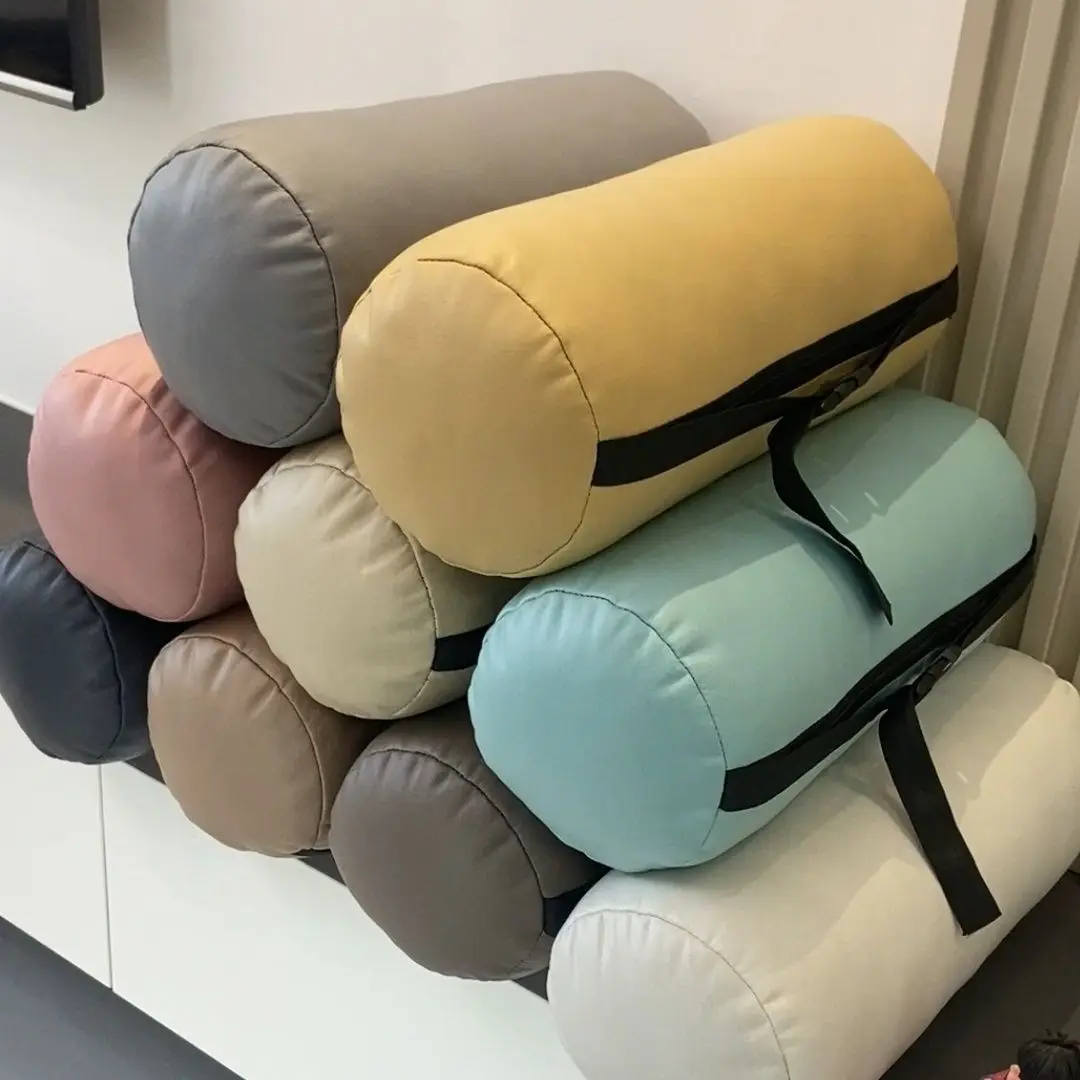 37x15cm cylindrical neck pillow leathaire fabric car pillow waist nap cushion chair headrest