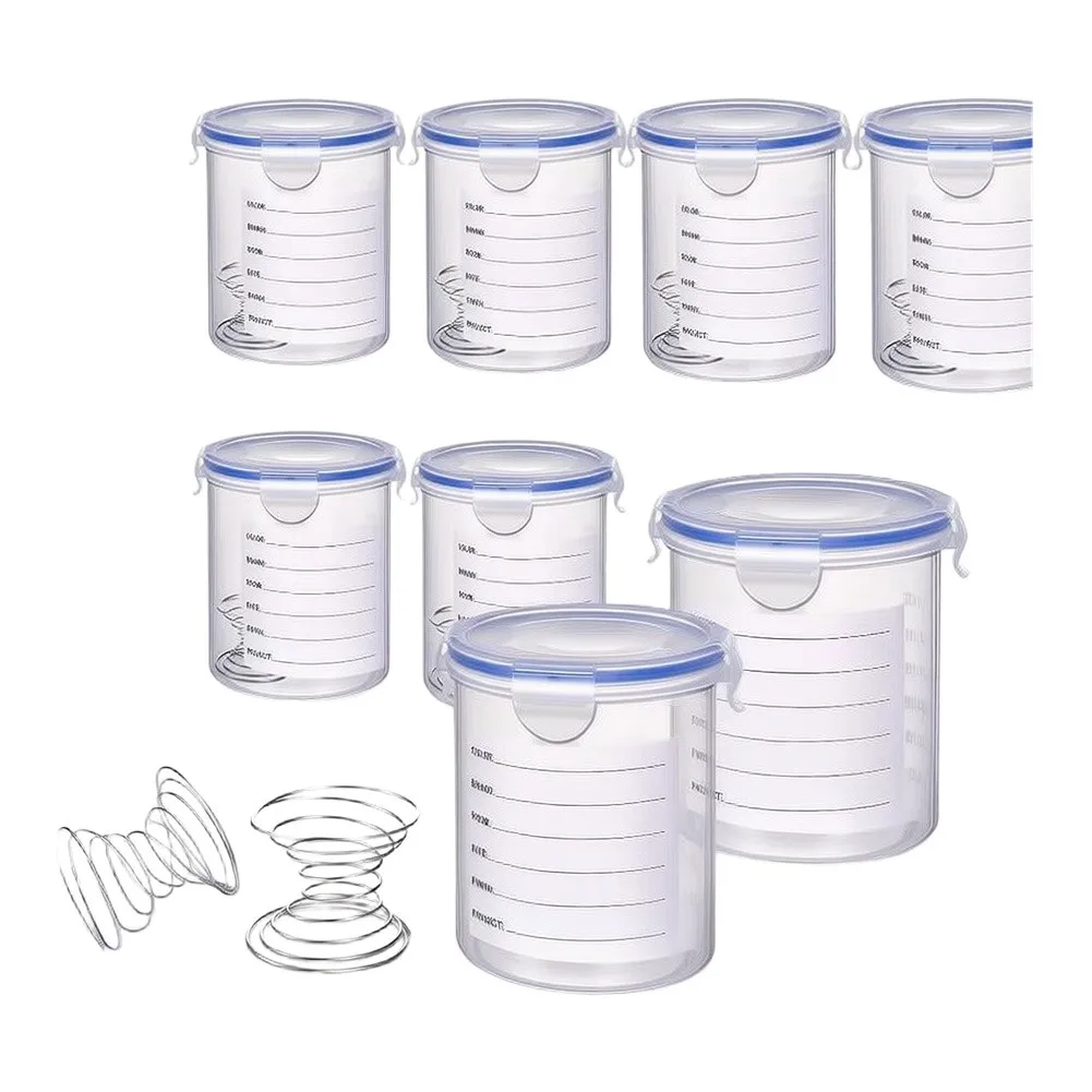 8 Pack 800ml Paint Storage Containers with Sealed Lids and Stainless Steel Mixing Balls for Workshop Paint Storage