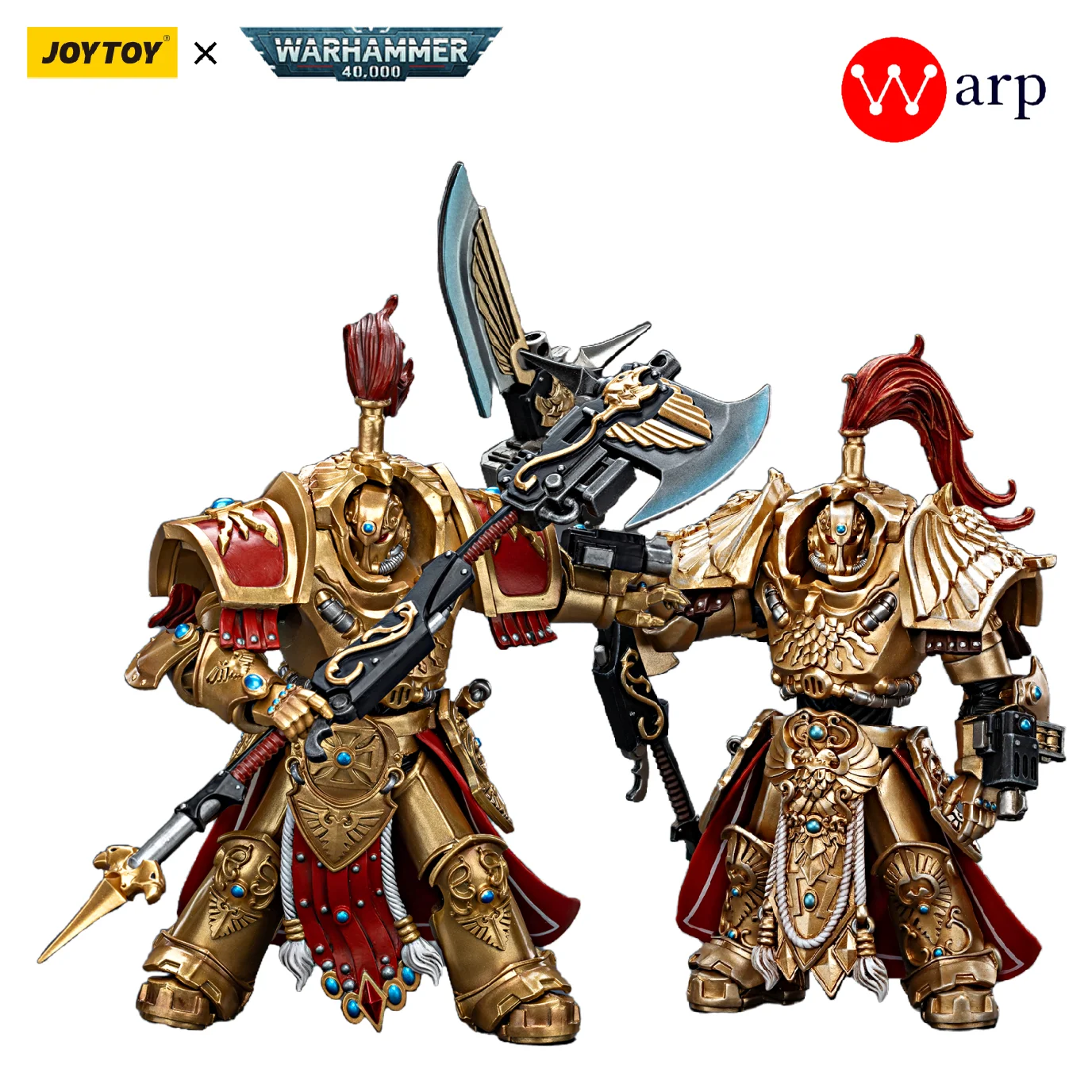 

[Pre-Order] JOYTOY 1/18 Warhammer 40k Action Figure Adeptus Custodes Allarus Custodian with Castellan Axe Golden Edition Toy