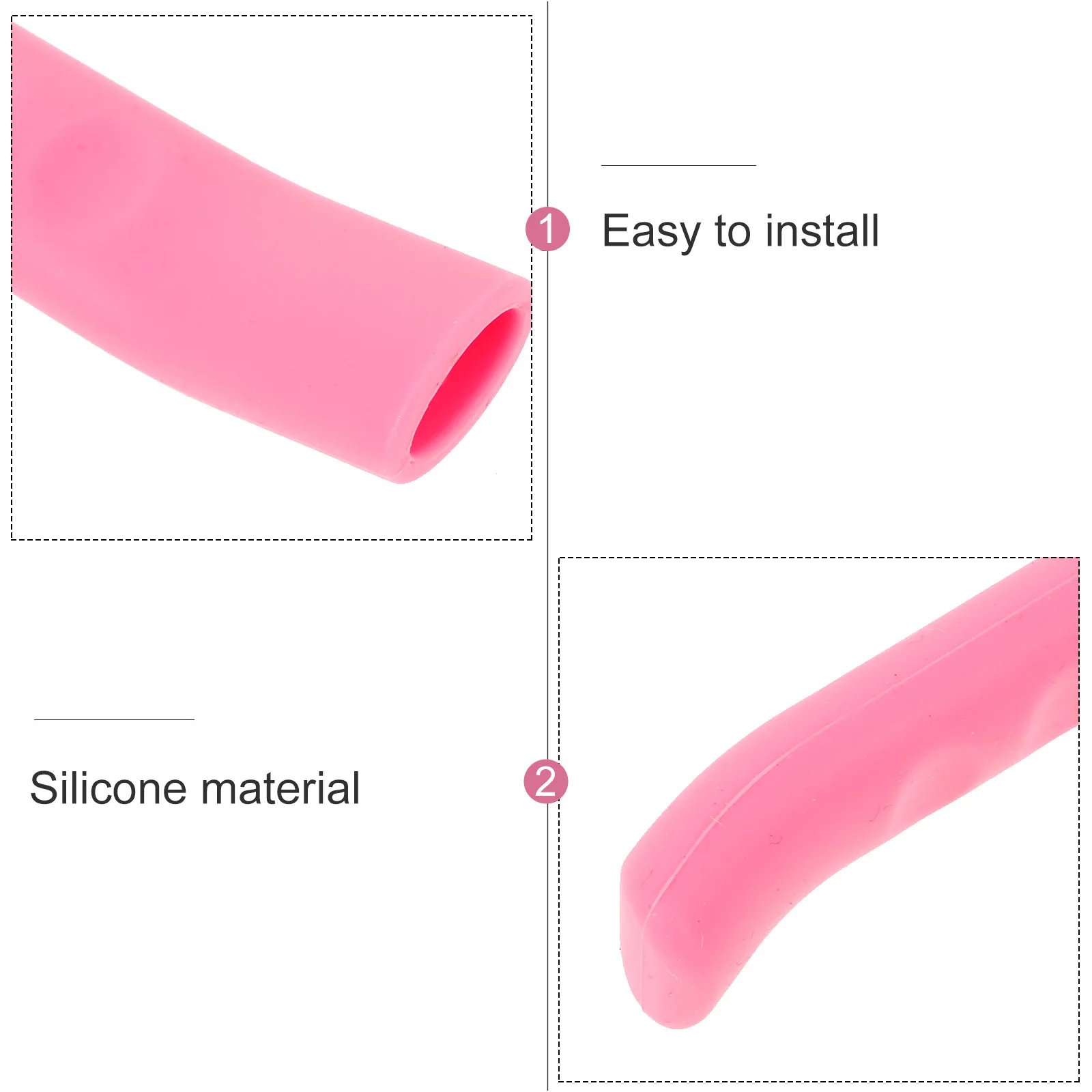 

1 Pair Silicone Handle Covers Mountain Brake Lever Protection Anti-Slip Handlebar Grips Vibration Absorption Cycling Handlebar