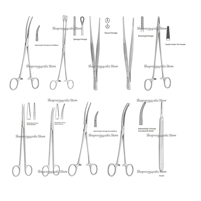 Surgical first aid medical suture tools kit stainless steel suture kit the basis of surgical instruments