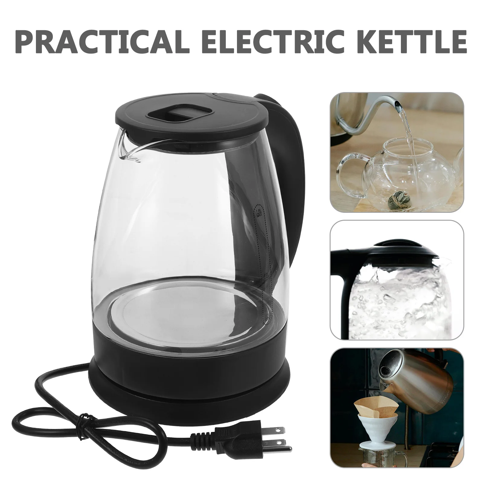 

Large Capacity Hot Water Boiler Electric Kettle Quick Boil Auto Power Off Practical Household Water Kettle Us Plug