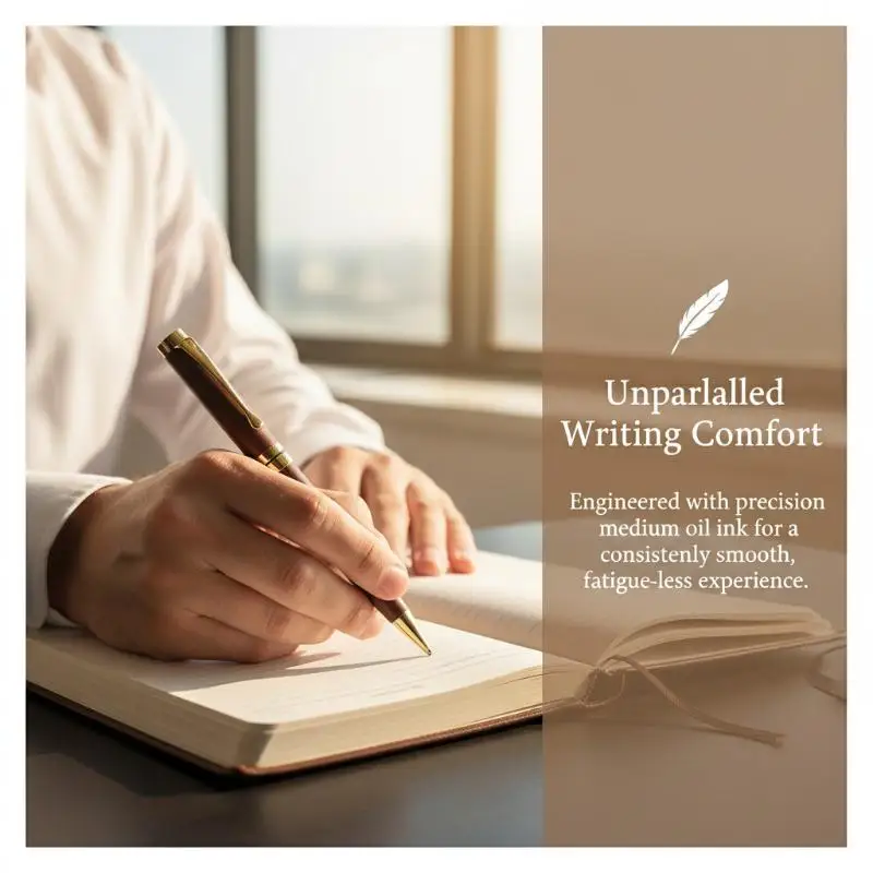 Wood Metal Ballpoint Pen 1 Piece Premium Smooth Writing For Professional Business Signing Conference Office Use