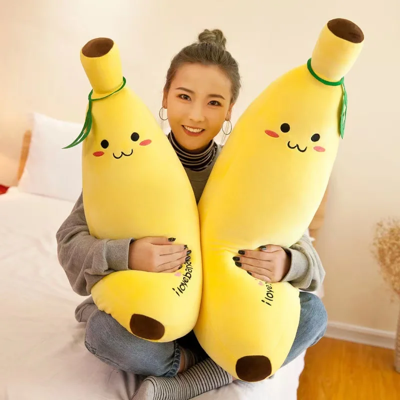 35-70cm Creative Cartoon Banana Plush Pillow Kawaii Sofa Cushion Baby Toy Cute Plush Doll Children Fruit Toys Children Kid Gift