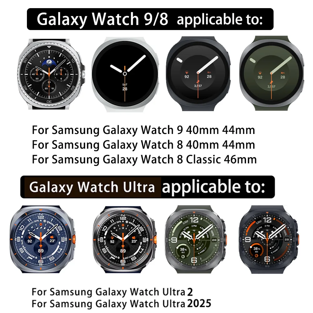 Lederarmband für Samsung Galaxy Watch Ultra2 Ultra 2025 47MM, weiches Armband für Galaxy Watch 9 8 40 44mm 8Classic Uhrenarmband – Detail 1