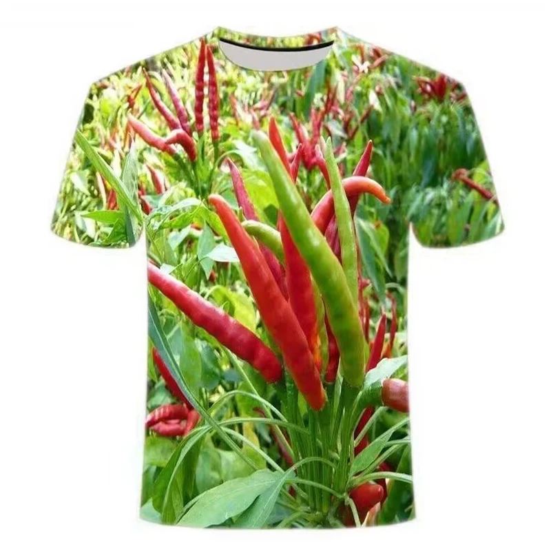 New Vegetable 3d Printed Hip Hop Men\'S T-Shirt Fashion Creative Summer Trend Harajuku Loose Short Sleeve Casual Comfortable Top