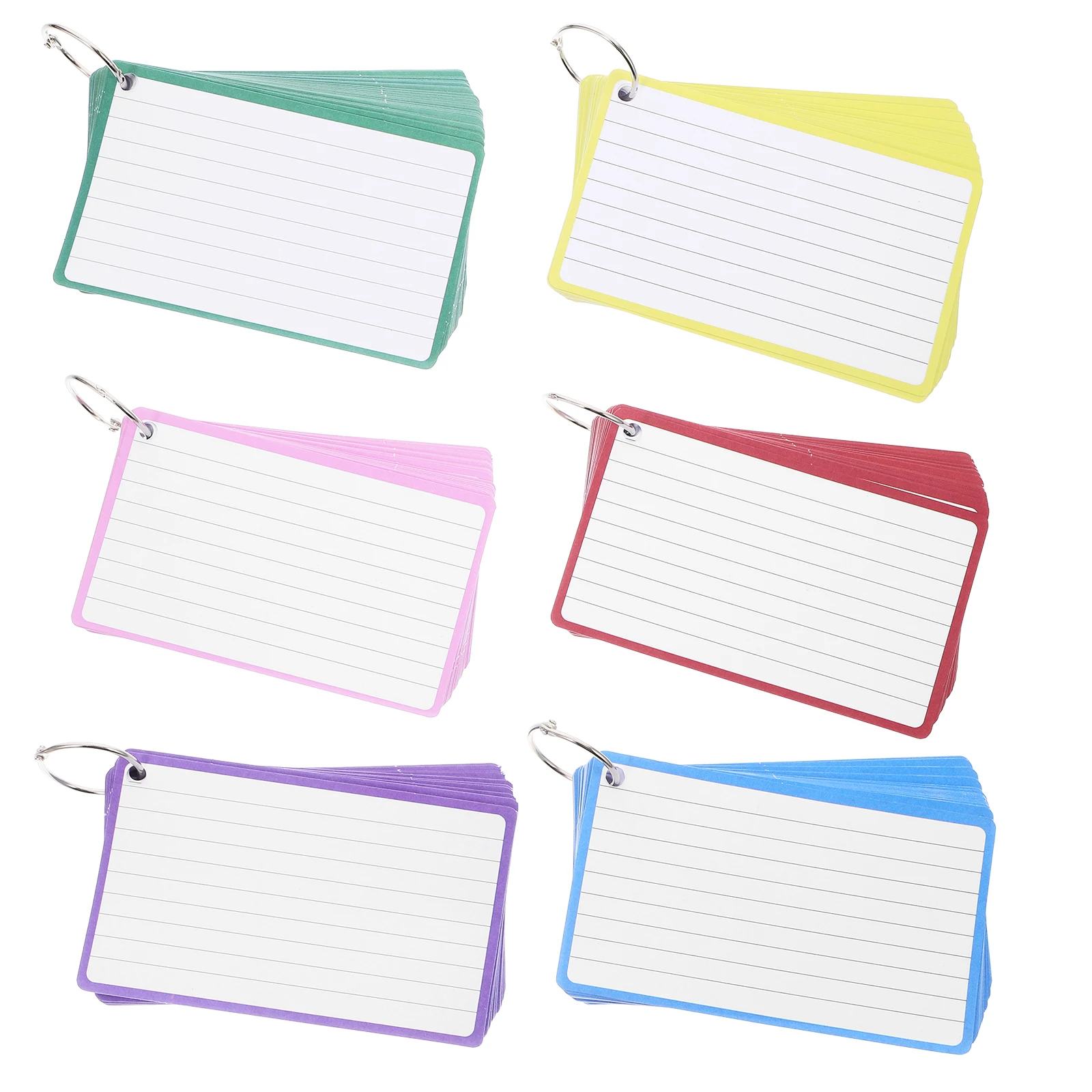 6 Books Word Card Note Flash Cards Pads Bulk Desk Notepad Stationery Memo Lined Notepads