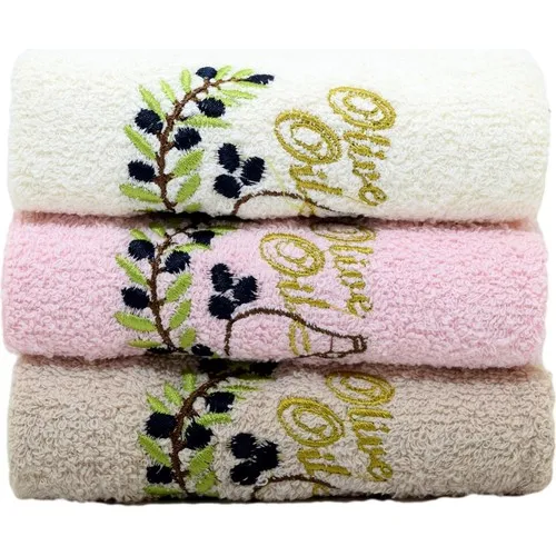 Home Top Home Olive Towel 3 Piece 30 X50 cm Kitchen Towel Set