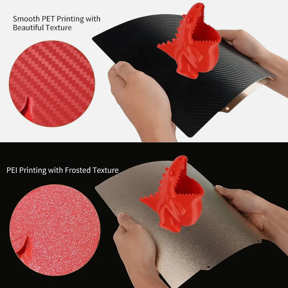 Tronxy PET/PEI (Kohlefaser) magnetische Flex-Bauplatte für Xy-2/Xy-2 Pro/X5SA/X5S-400 3D-Drucker-Bett, Federstahlblech – Detail 3