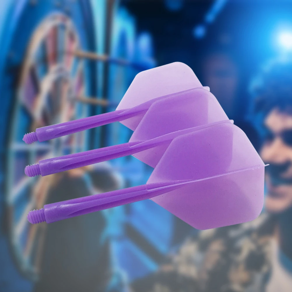 6 pçs eixo de dardo integrado e vôos forma padrão 2ba parafuso em um dardo vôo anti-queda kit de acessórios de dardo transparente