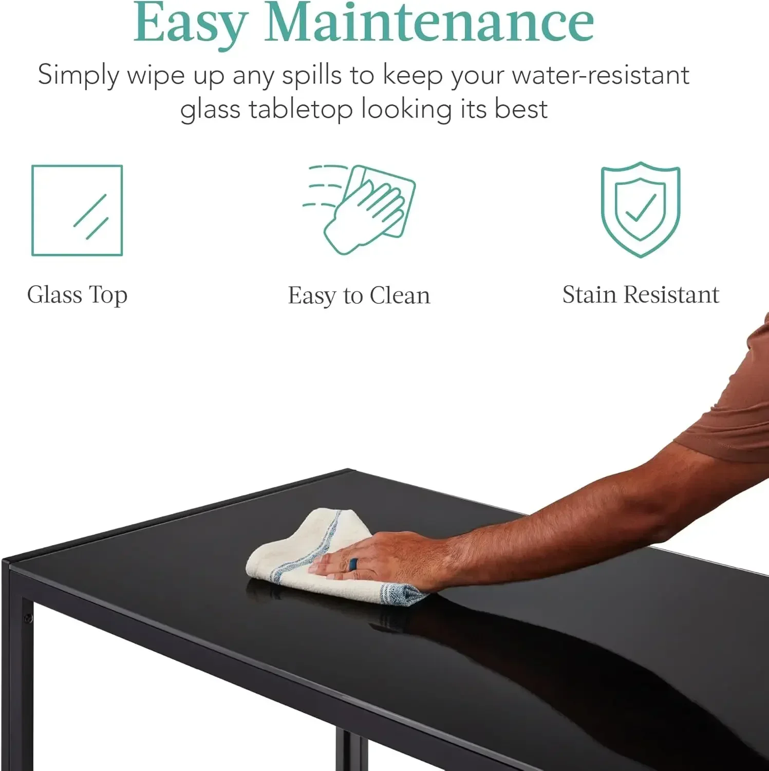 [وصول جديد، سعر مخفض! ]طقم طعام زجاجي مكون من 7 قطع، أثاث طاولة المطبخ الحديثة لغرفة الطعام، طعام صغير، 6 بولي يوريثان منجد