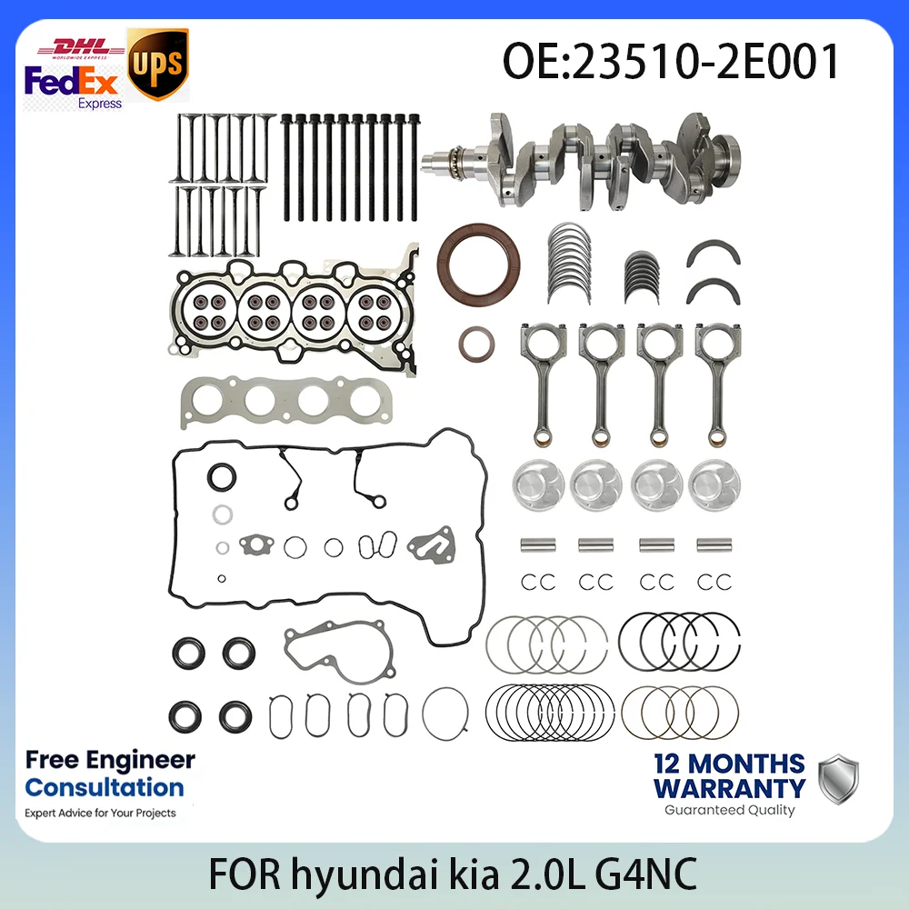 G4NC 2.0L Engine Rebuild Kit For Hyundai Elantra AD Mistra Tucson i40 ix35 Kia Sportage Forte K4 Carens Soul 11-24 20910-2EA00